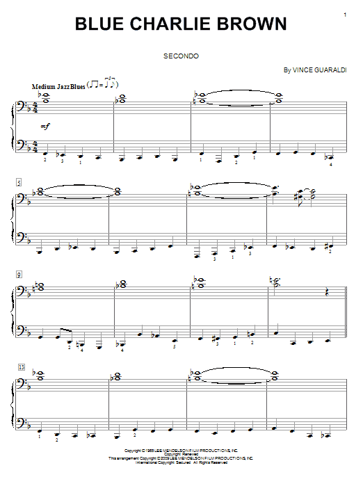 Learn to play Vince Guaraldi Blue Charlie Brown sheet music for Ukulele in minutes. Price: 5.9900$ Vince Guaraldi Blue Charlie Brown sheet music notes and chords arranged for Ukulele
