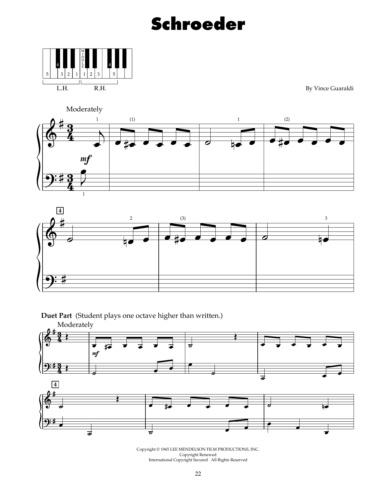 Vince Guaraldi Schroeder sheet music notes and chords. Download Printable PDF.