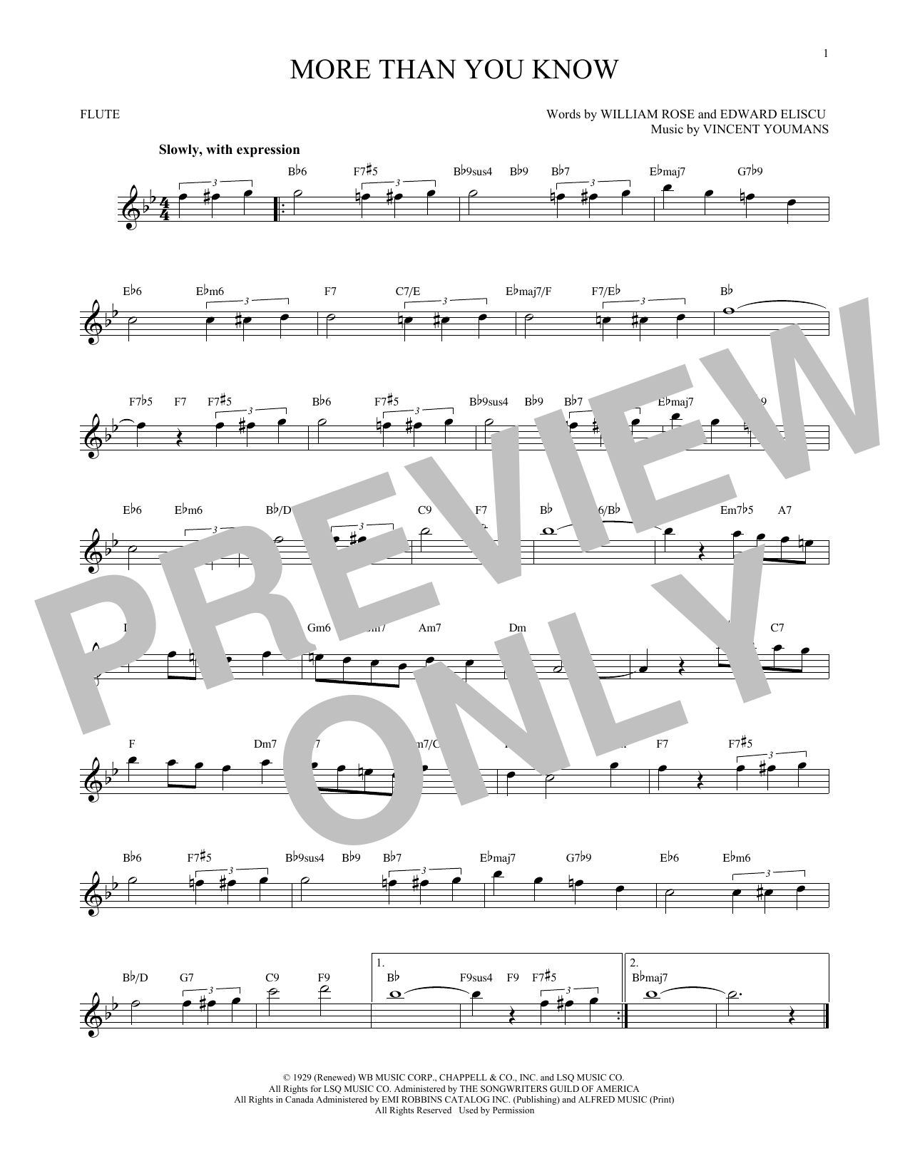 Vincent Youmans More Than You Know sheet music notes and chords. Download Printable PDF.