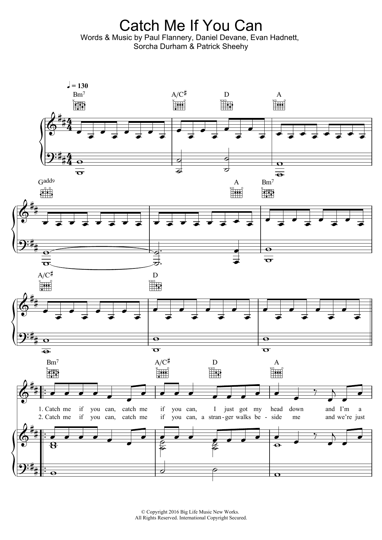 Learn to play Walking On Cars Catch Me If You Can sheet music for Piano, Vocal & Guitar Chords in minutes. Price: 7.8900$ Walking On Cars Catch Me If You Can sheet music notes and chords arranged for Piano, Vocal & Guitar Chords