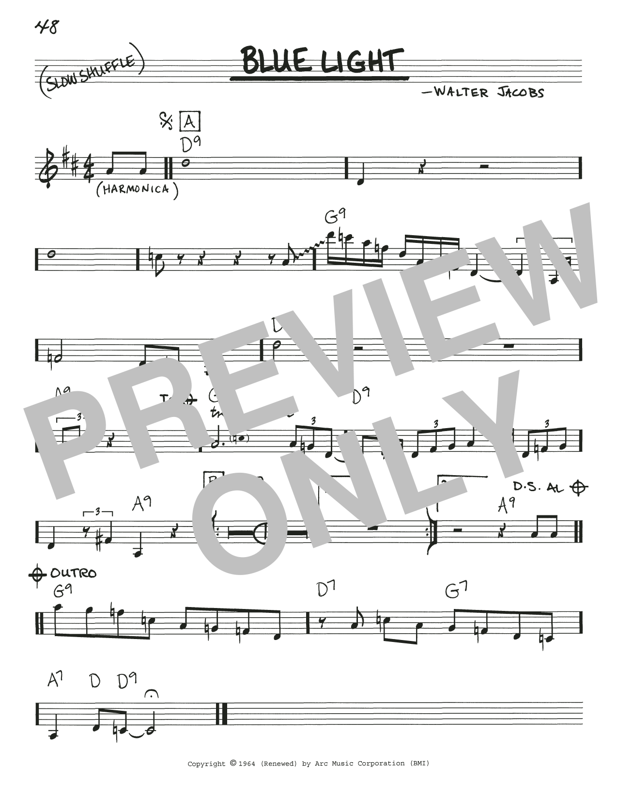Learn to play Walter Jacobs Blue Light sheet music for Real Book – Melody, Lyrics & Chords in minutes. Price: 5.9900$ Walter Jacobs Blue Light sheet music notes and chords arranged for Real Book – Melody, Lyrics & Chords