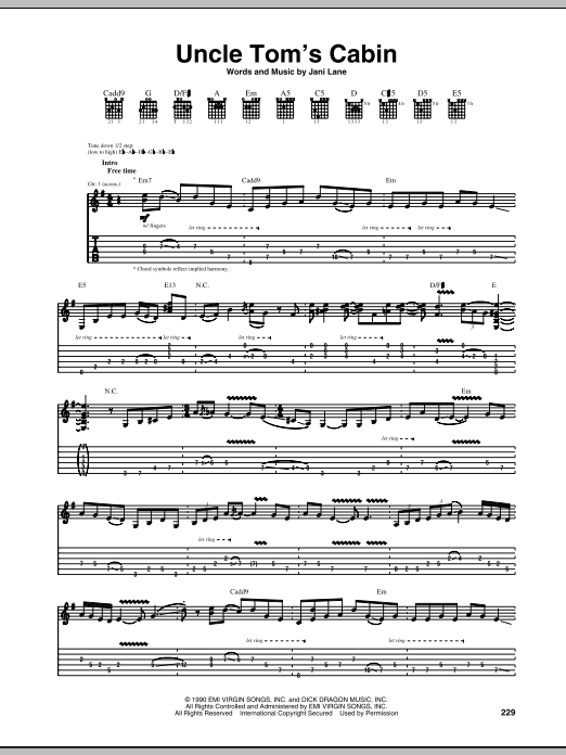 Warrant Uncle Tom's Cabin sheet music notes and chords. Download Printable PDF.