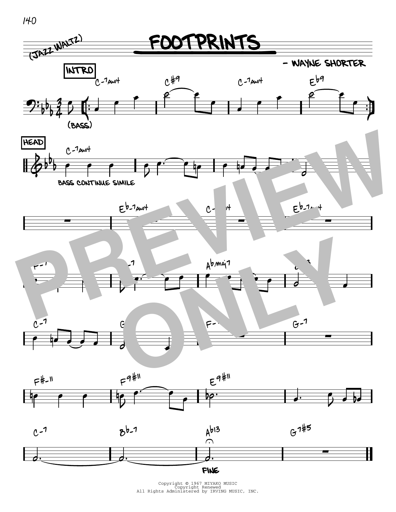 Wayne Shorter Footprints [Reharmonized version] (arr. Jack Grassel) sheet music notes and chords. Download Printable PDF.