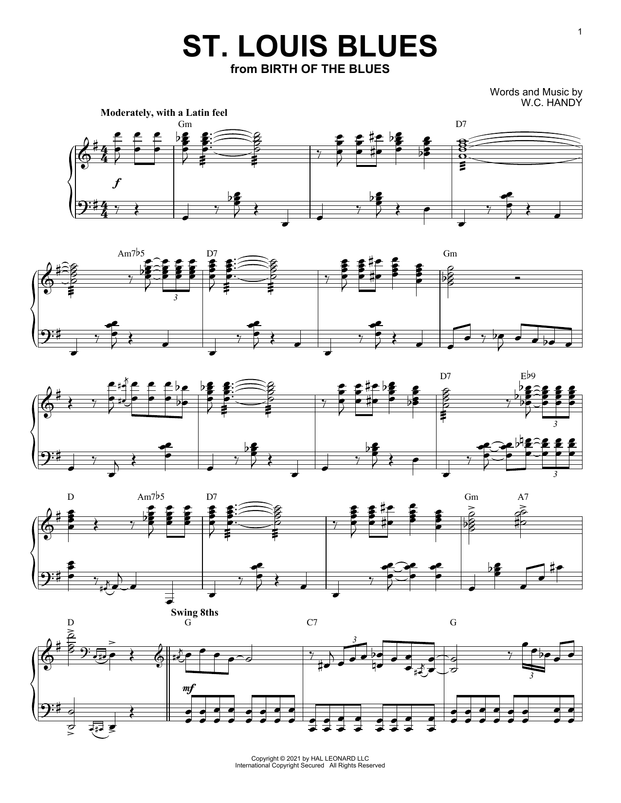 Learn to play W.C. Handy St. Louis Blues (arr. Brent Edstrom) sheet music for Piano Solo in minutes. Price: 7.8900$ W.C. Handy St. Louis Blues (arr. Brent Edstrom) sheet music notes and chords arranged for Piano Solo