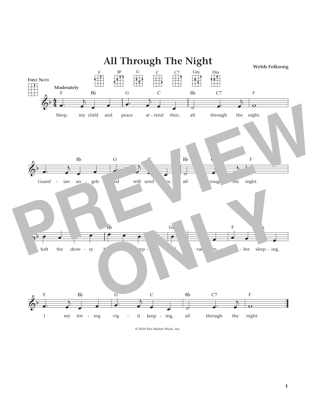 Learn to play Welsh Folksong All Through The Night (from The Daily Ukulele) (arr. Liz and Jim Beloff) sheet music for Ukulele in minutes. Price: 5.9900$ Welsh Folksong All Through The Night (from The Daily Ukulele) (arr. Liz and Jim Beloff) sheet music notes and chords arranged for Ukulele