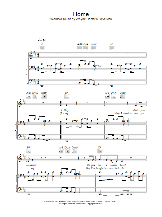 Learn to play Westlife Home sheet music for Piano, Vocal & Guitar Chords in minutes. Price: 7.8900$ Westlife Home sheet music notes and chords arranged for Piano, Vocal & Guitar Chords