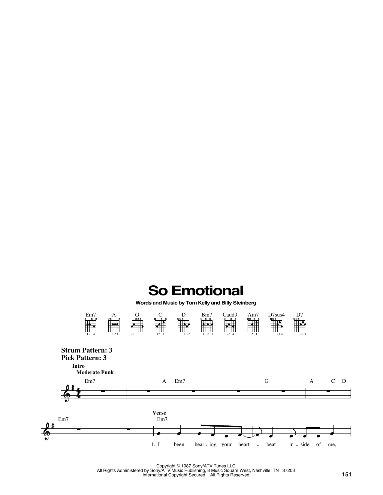 Whitney Houston So Emotional sheet music notes and chords. Download Printable PDF.