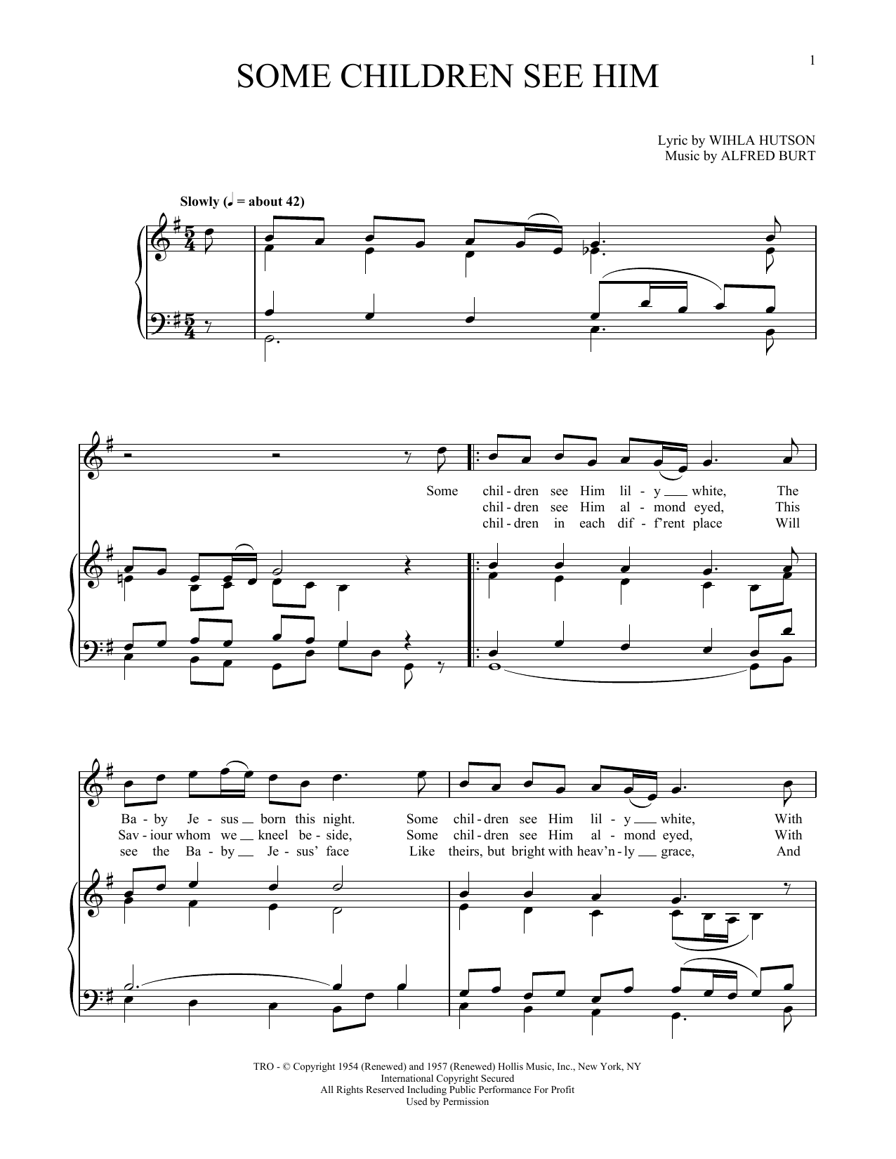 Wihla Hutson Some Children See Him sheet music notes and chords. Download Printable PDF.