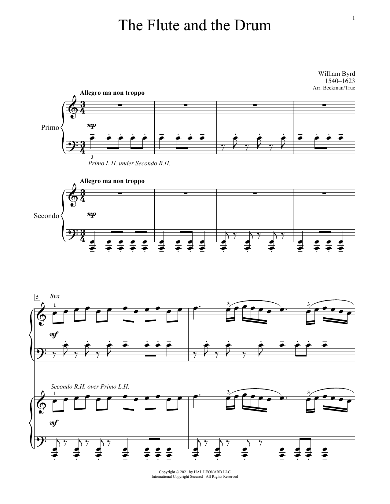 Learn to play William Byrd The Flute And The Drum (From The Battle) sheet music for Piano Duet in minutes. Price: 7.8900$ William Byrd The Flute And The Drum (From The Battle) sheet music notes and chords arranged for Piano Duet