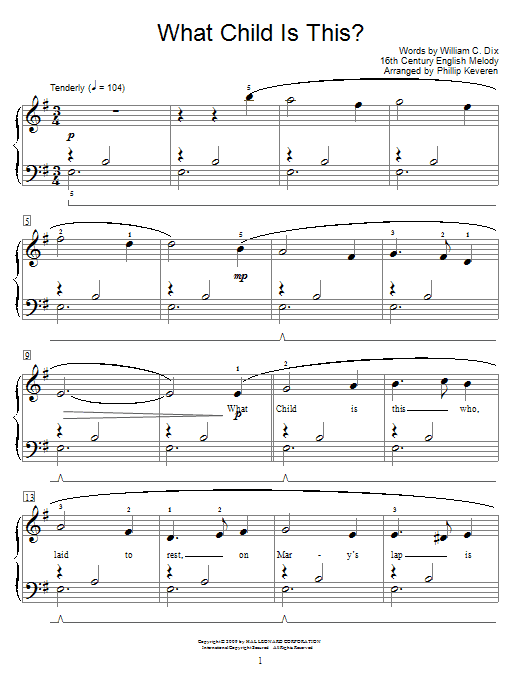 Christmas Carol What Child Is This? sheet music notes and chords. Download Printable PDF.