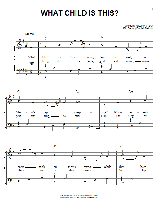 William C. Dix What Child Is This? sheet music notes and chords. Download Printable PDF.