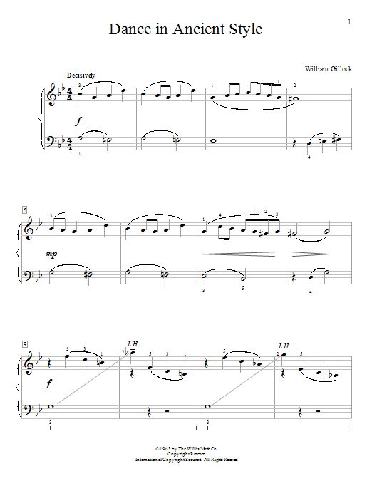 Learn to play William Gillock Dance In Ancient Style sheet music for Educational Piano in minutes. Price: 6.9900$ William Gillock Dance In Ancient Style sheet music notes and chords arranged for Educational Piano