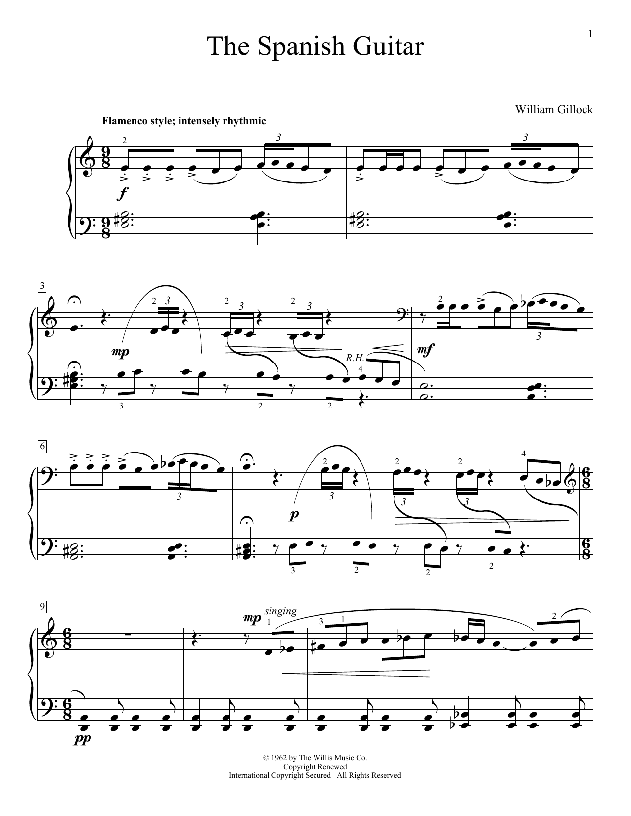 Learn to play William Gillock Spanish Gypsies sheet music for Educational Piano in minutes. Price: 6.9900$ William Gillock Spanish Gypsies sheet music notes and chords arranged for Educational Piano