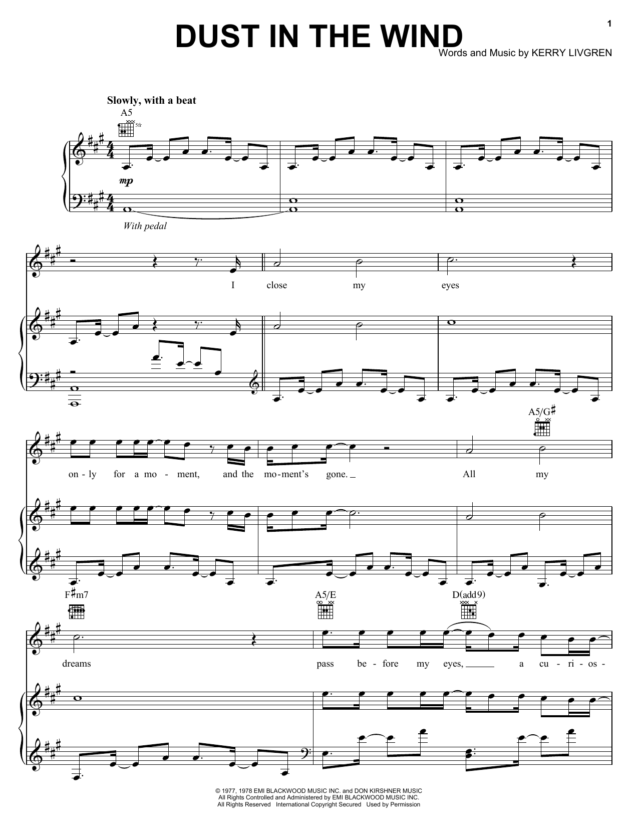 Learn to play William Joseph Dust In The Wind sheet music for Piano, Vocal & Guitar Chords (Right-Hand Melody) in minutes. Price: 7.8900$ William Joseph Dust In The Wind sheet music notes and chords arranged for Piano, Vocal & Guitar Chords (Right-Hand Melody)