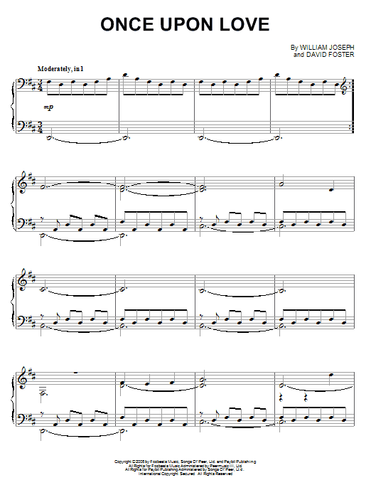 Learn to play William Joseph Once Upon Love sheet music for Piano Solo in minutes. Price: 7.8900$ William Joseph Once Upon Love sheet music notes and chords arranged for Piano Solo