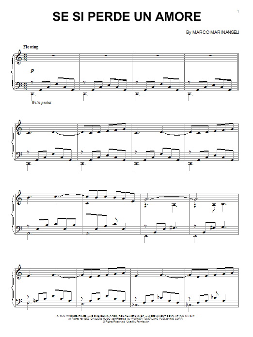 Learn to play William Joseph Se Si Perde Un Amore sheet music for Piano Solo in minutes. Price: 7.8900$ William Joseph Se Si Perde Un Amore sheet music notes and chords arranged for Piano Solo
