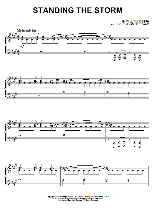 Learn to play William Joseph Standing The Storm sheet music for Piano Solo in minutes. Price: 7.8900$ William Joseph Standing The Storm sheet music notes and chords arranged for Piano Solo