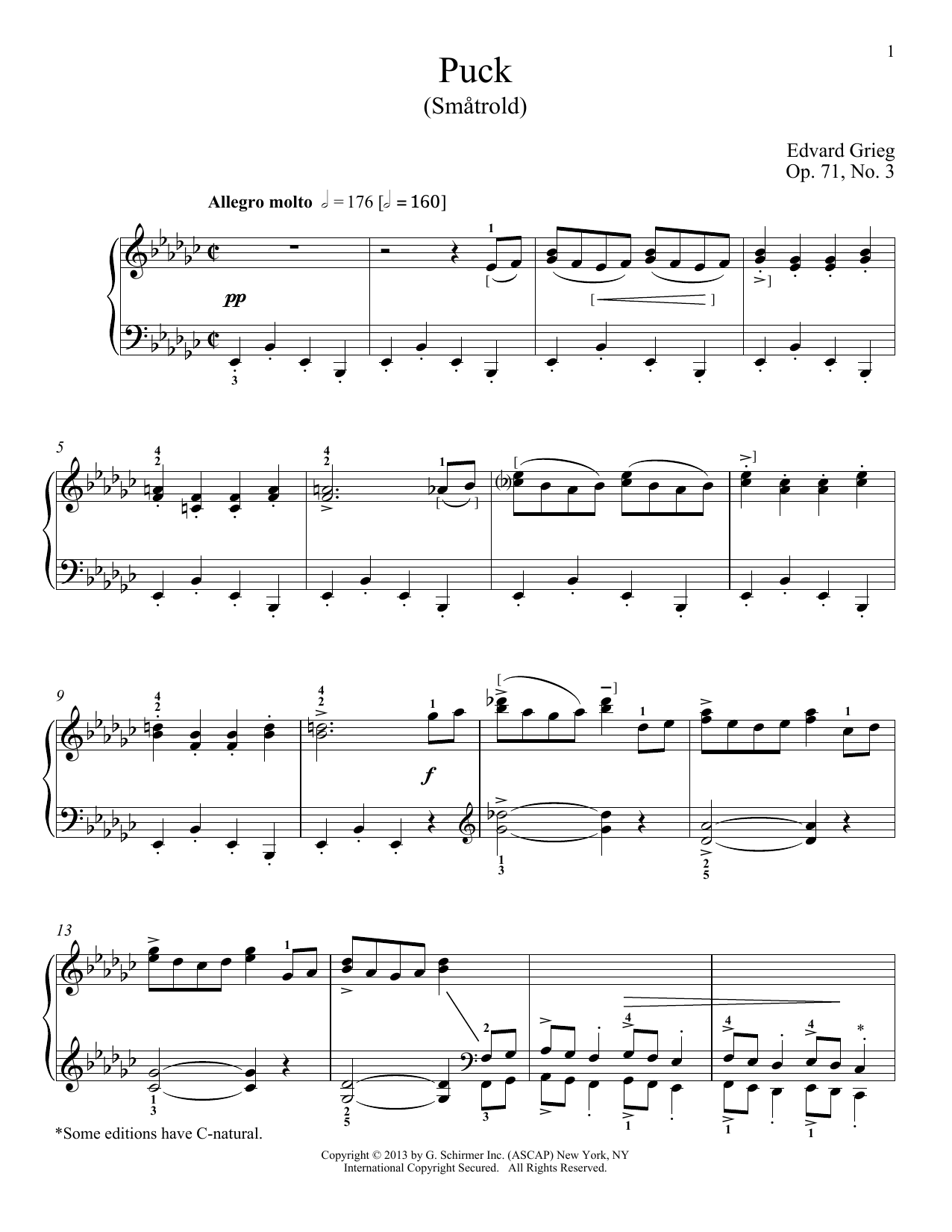 William Westney Puck (Smatrold), Op. 71, No. 3 sheet music notes and chords. Download Printable PDF.