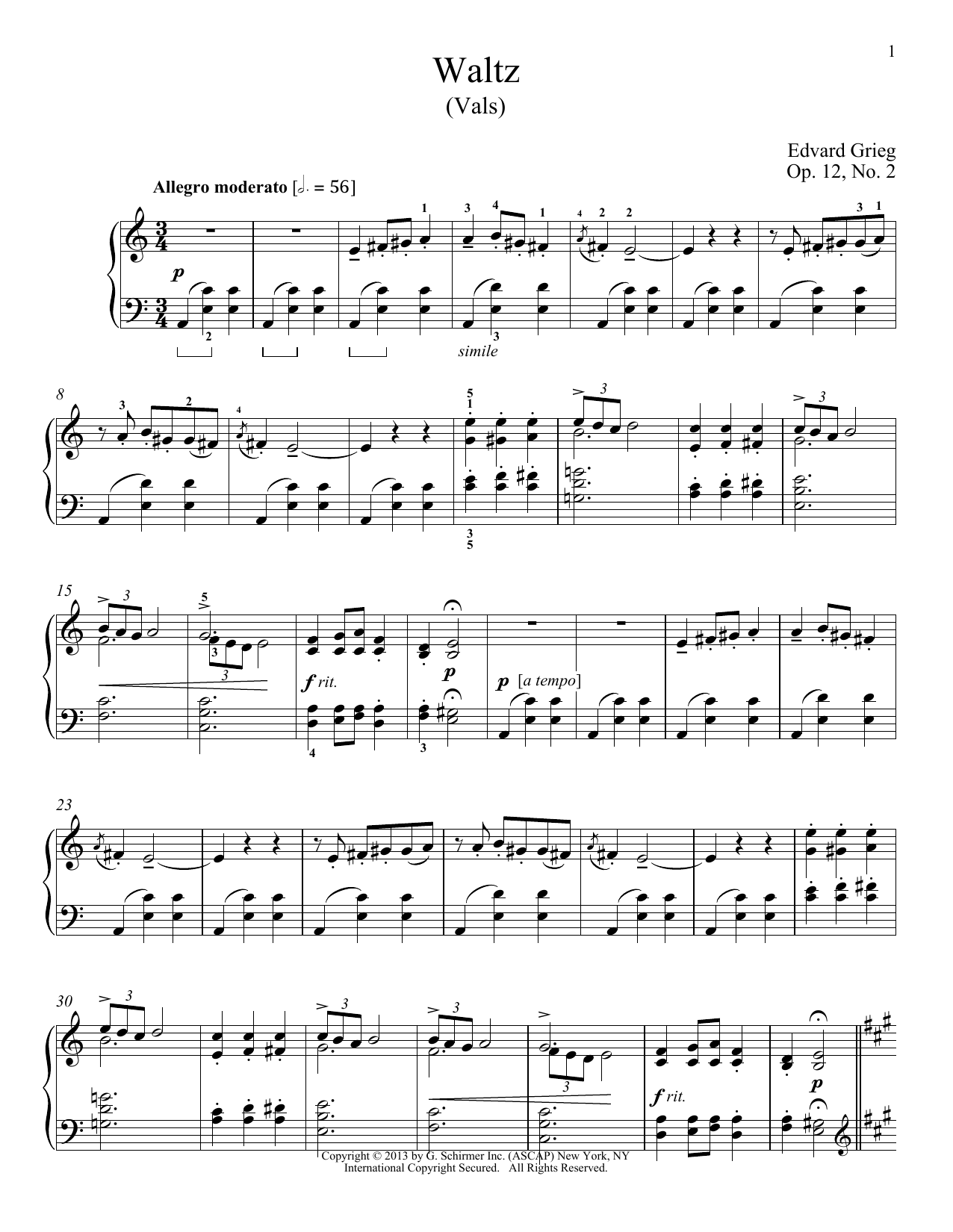 Learn to play William Westney Waltz (Vals), Op. 12, No. 2 sheet music for Piano Solo in minutes. Price: 7.8900$ William Westney Waltz (Vals), Op. 12, No. 2 sheet music notes and chords arranged for Piano Solo
