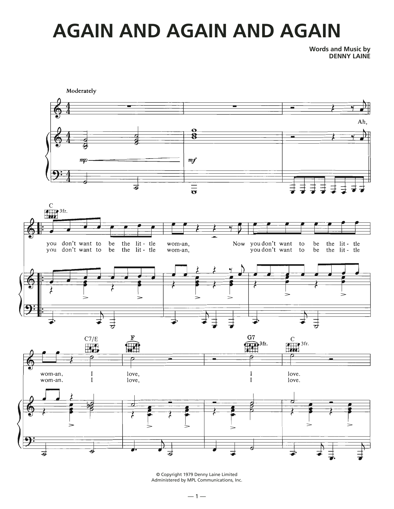 Learn to play Wings Again And Again And Again sheet music for Piano, Vocal & Guitar Chords (Right-Hand Melody) in minutes. Price: 7.8900$ Wings Again And Again And Again sheet music notes and chords arranged for Piano, Vocal & Guitar Chords (Right-Hand Melody)
