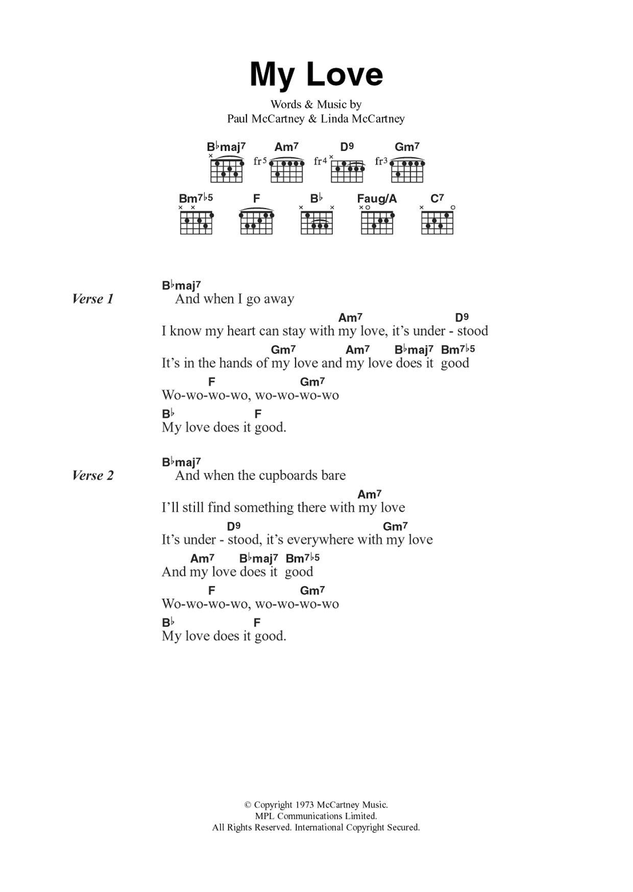 Learn to play Wings My Love sheet music for Guitar Chords/Lyrics in minutes. Price: 4.4900$ Wings My Love sheet music notes and chords arranged for Guitar Chords/Lyrics