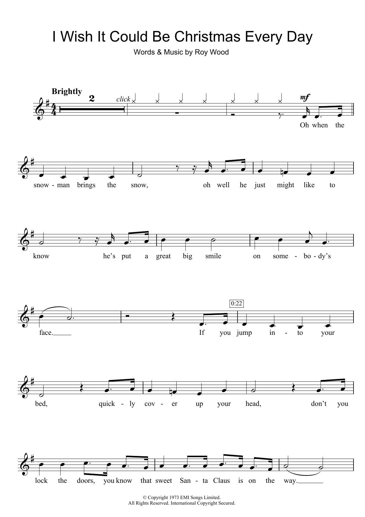 Wizzard I Wish It Could Be Christmas Every Day sheet music notes and chords. Download Printable PDF.