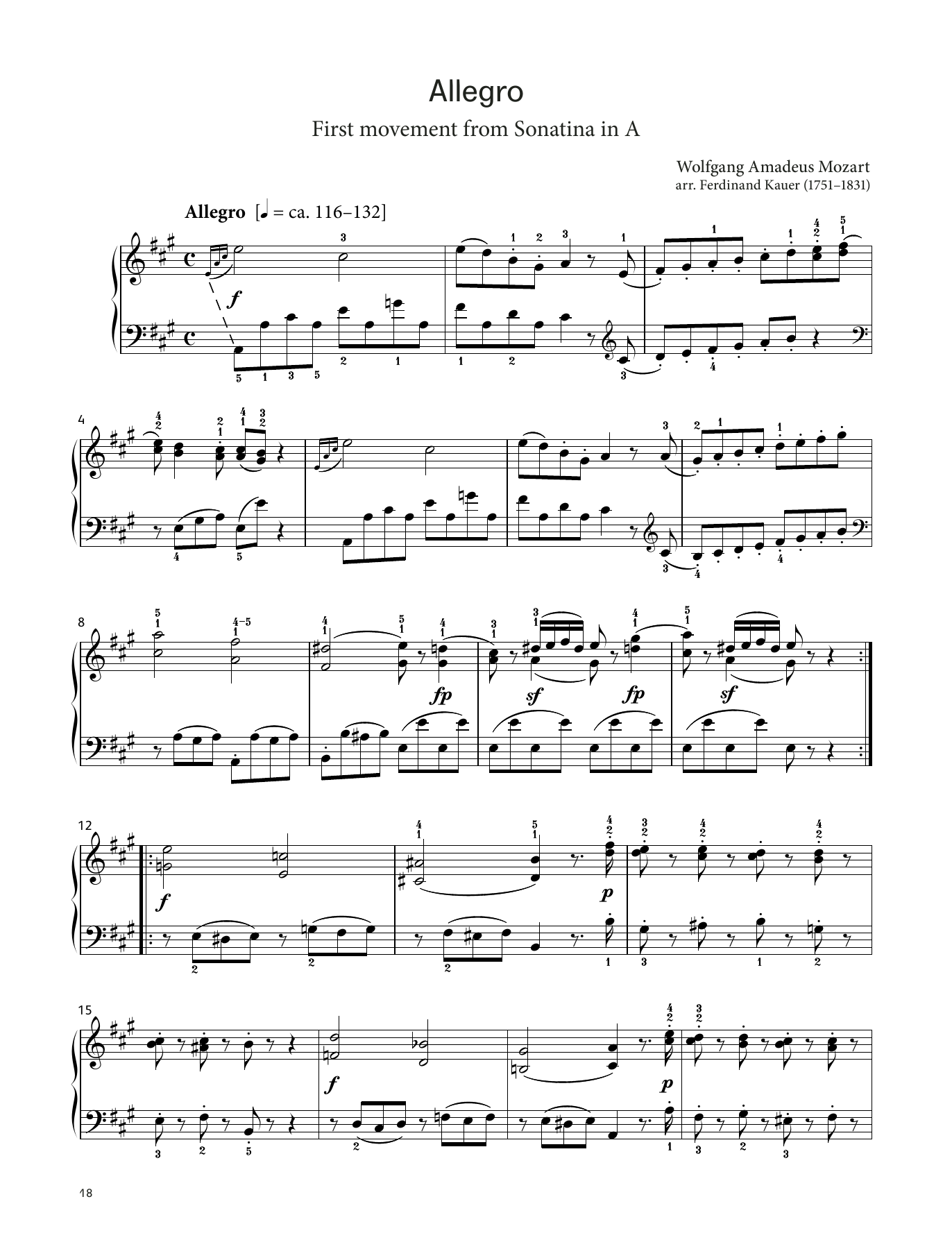 Learn to play Wolfgang Amadeus Mozart Allegro (LCME Piano 2018 Grade 5 List A) sheet music for Piano Solo in minutes. Price: 3.9900$ Wolfgang Amadeus Mozart Allegro (LCME Piano 2018 Grade 5 List A) sheet music notes and chords arranged for Piano Solo