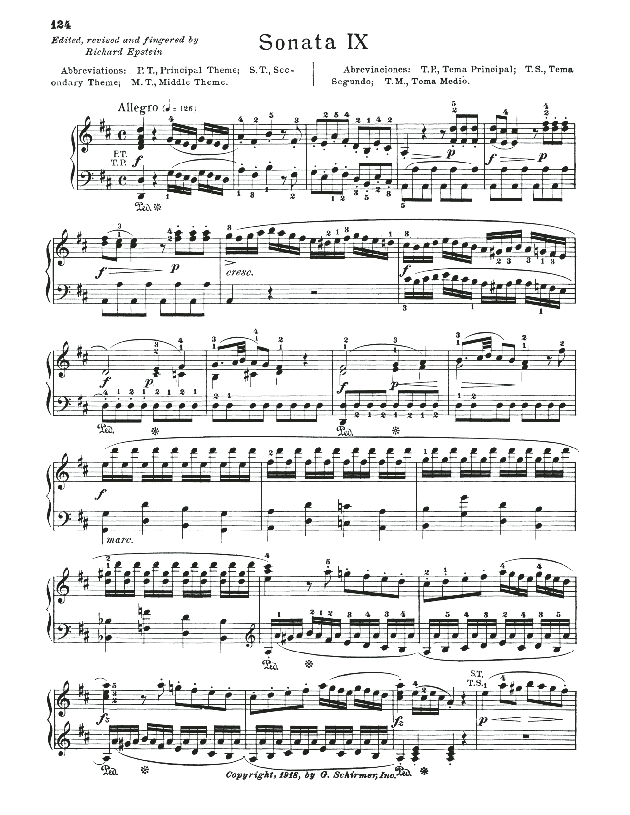 Wolfgang Amadeus Mozart Sonata In D Major, K. 284 sheet music notes and chords. Download Printable PDF.