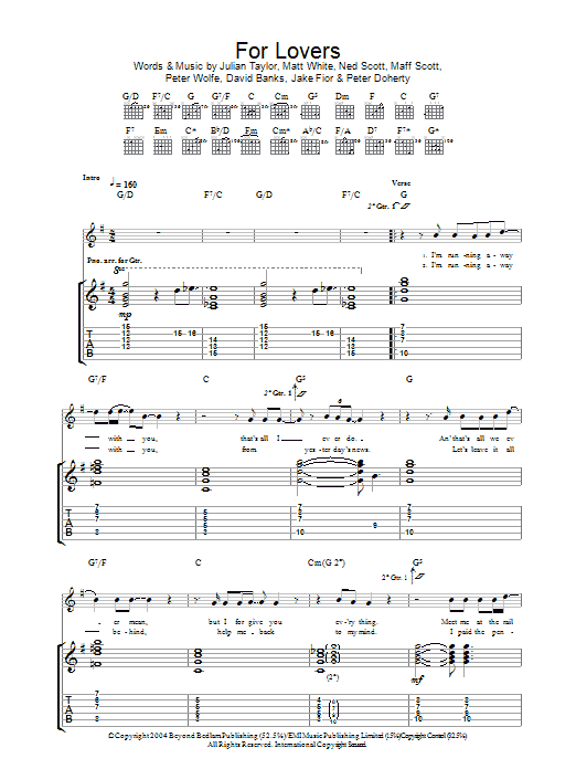 Learn to play Wolfman For Lovers (feat. Pete Doherty) sheet music for Guitar Tab in minutes. Price: 7.8900$ Wolfman For Lovers (feat. Pete Doherty) sheet music notes and chords arranged for Guitar Tab