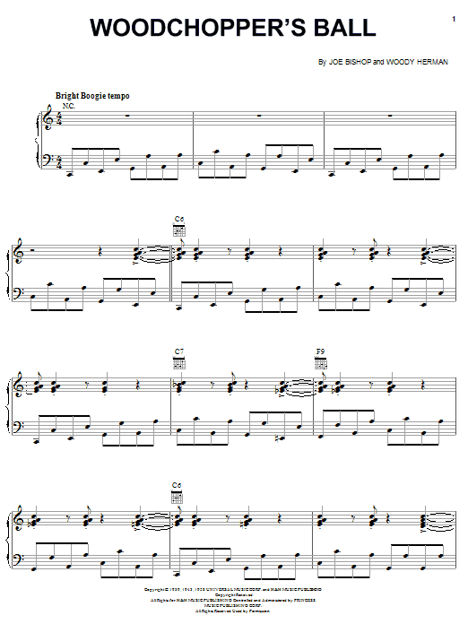 Woody Herman Woodchopper's Ball sheet music notes and chords arranged for Real Book – Melody & Chords – Bb Instruments