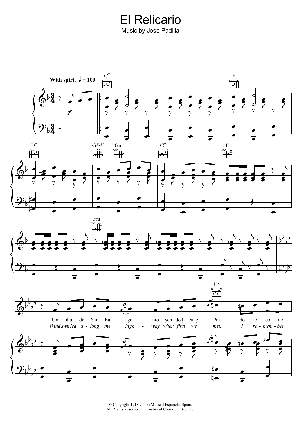 Learn to play Xavier Cugat El Relicario sheet music for Piano, Vocal & Guitar Chords in minutes. Price: 7.8900$ Xavier Cugat El Relicario sheet music notes and chords arranged for Piano, Vocal & Guitar Chords