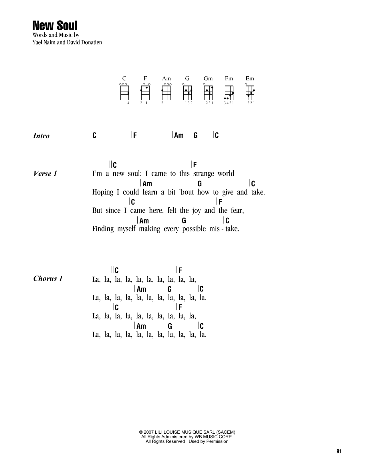 Yael Naim New Soul sheet music notes and chords. Download Printable PDF.