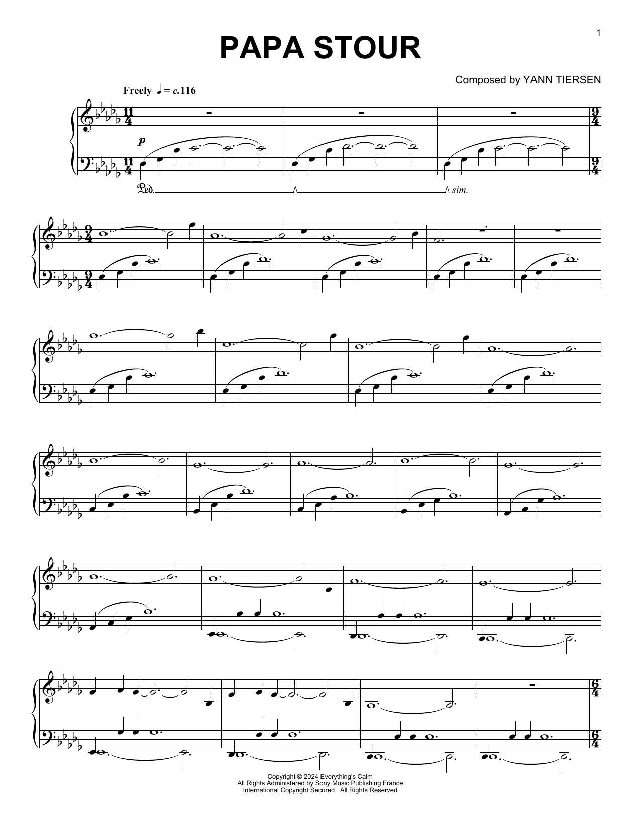 Learn to play Yann Tiersen Papa Stour sheet music for Piano Solo in minutes. Price: 7.8900$ Yann Tiersen Papa Stour sheet music notes and chords arranged for Piano Solo