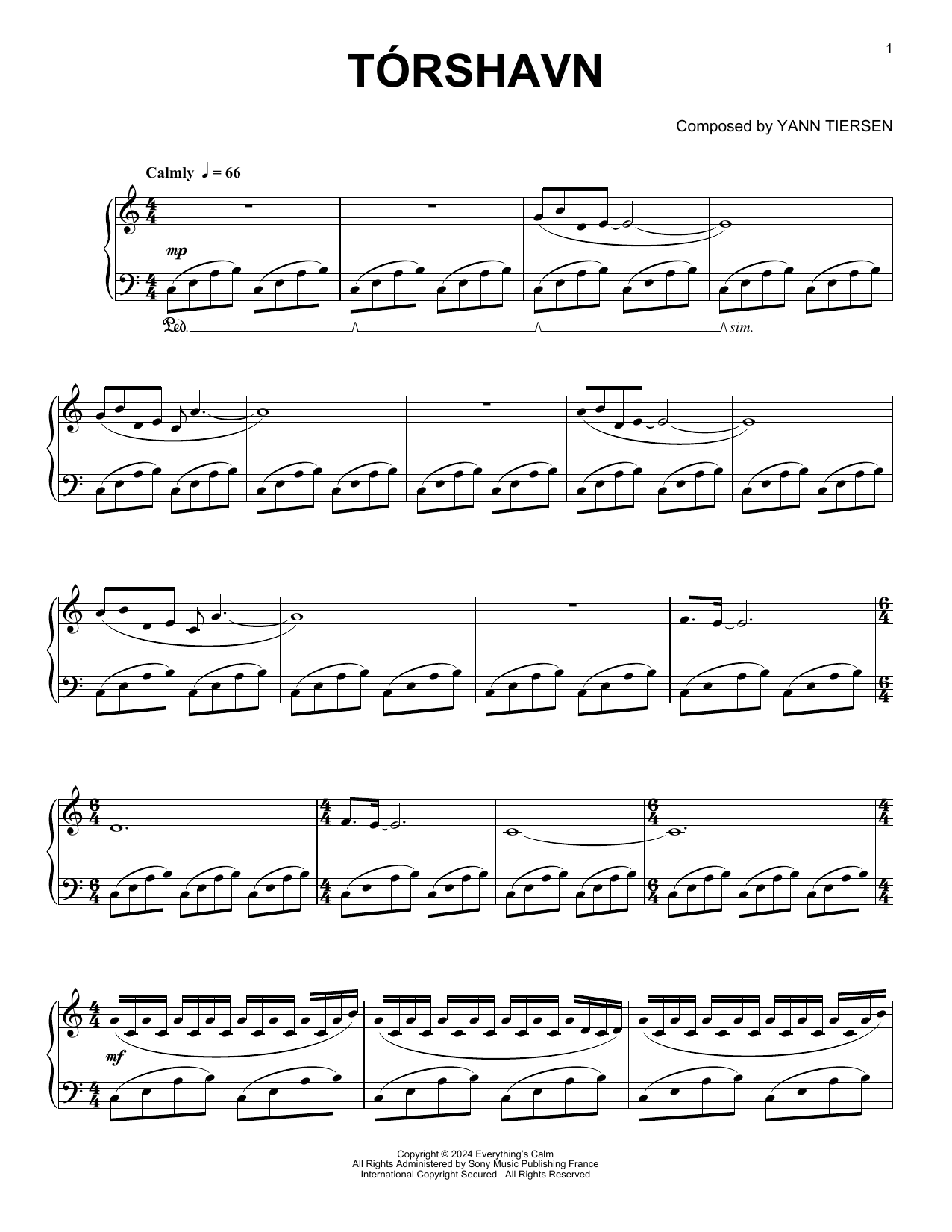 Learn to play Yann Tiersen Tórshavn sheet music for Piano Solo in minutes. Price: 7.8900$ Yann Tiersen Tórshavn sheet music notes and chords arranged for Piano Solo