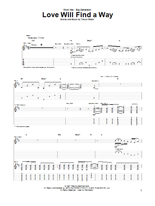 Yes Love Will Find A Way sheet music notes and chords. Download Printable PDF.