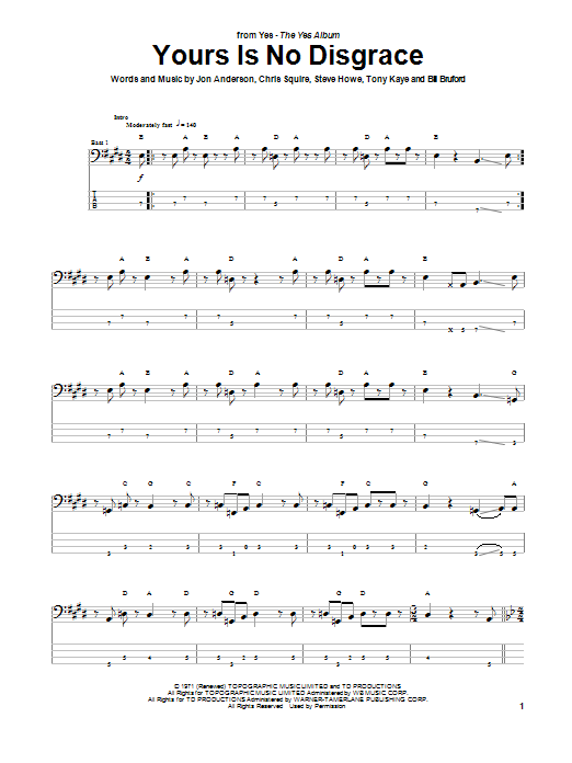 Yes Yours Is No Disgrace sheet music notes and chords. Download Printable PDF.