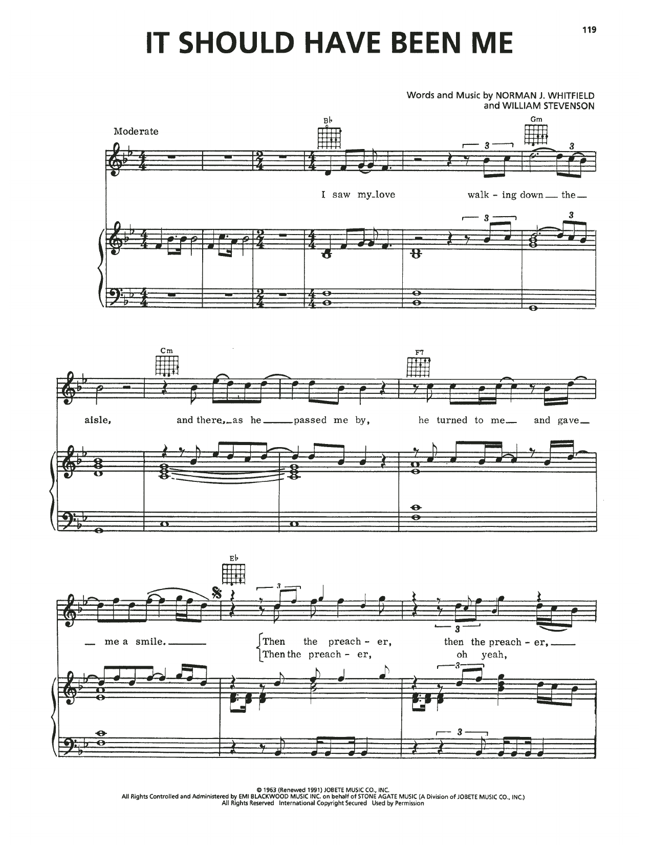 Yvonne Fair It Should Have Been Me sheet music notes and chords arranged for Piano, Vocal & Guitar Chords (Right-Hand Melody)