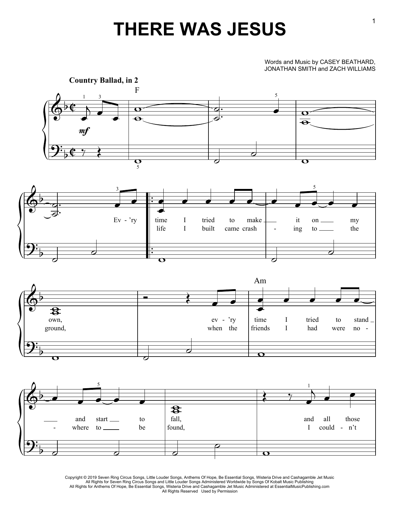 Zach Williams There Was Jesus (feat. Dolly Parton) sheet music notes and chords. Download Printable PDF.