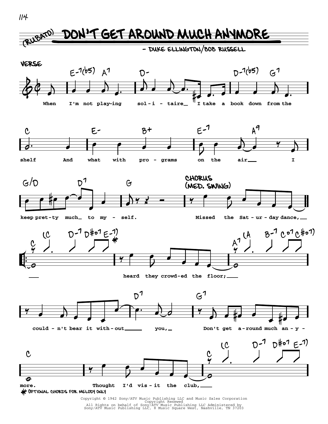 Duke Ellington Don't Get Around Much Anymore (arr. Robert Rawlins) sheet music notes and chords. Download Printable PDF.