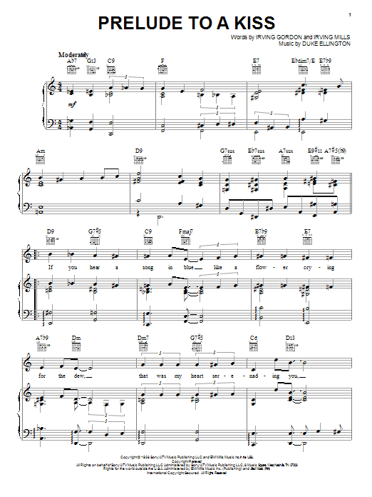 Duke Ellington Prelude To A Kiss sheet music notes and chords - Download Printable PDF and start playing in minutes.