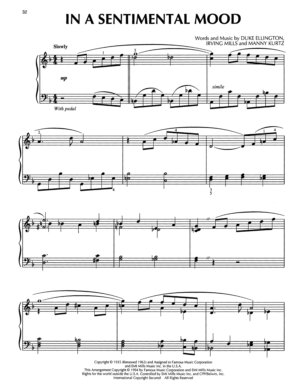 Learn to play Duke Ellington In A Sentimental Mood (arr. Bill Boyd) sheet music for Piano Solo in minutes. Price: 7.8900$ Duke Ellington In A Sentimental Mood (arr. Bill Boyd) sheet music notes and chords arranged for Piano Solo