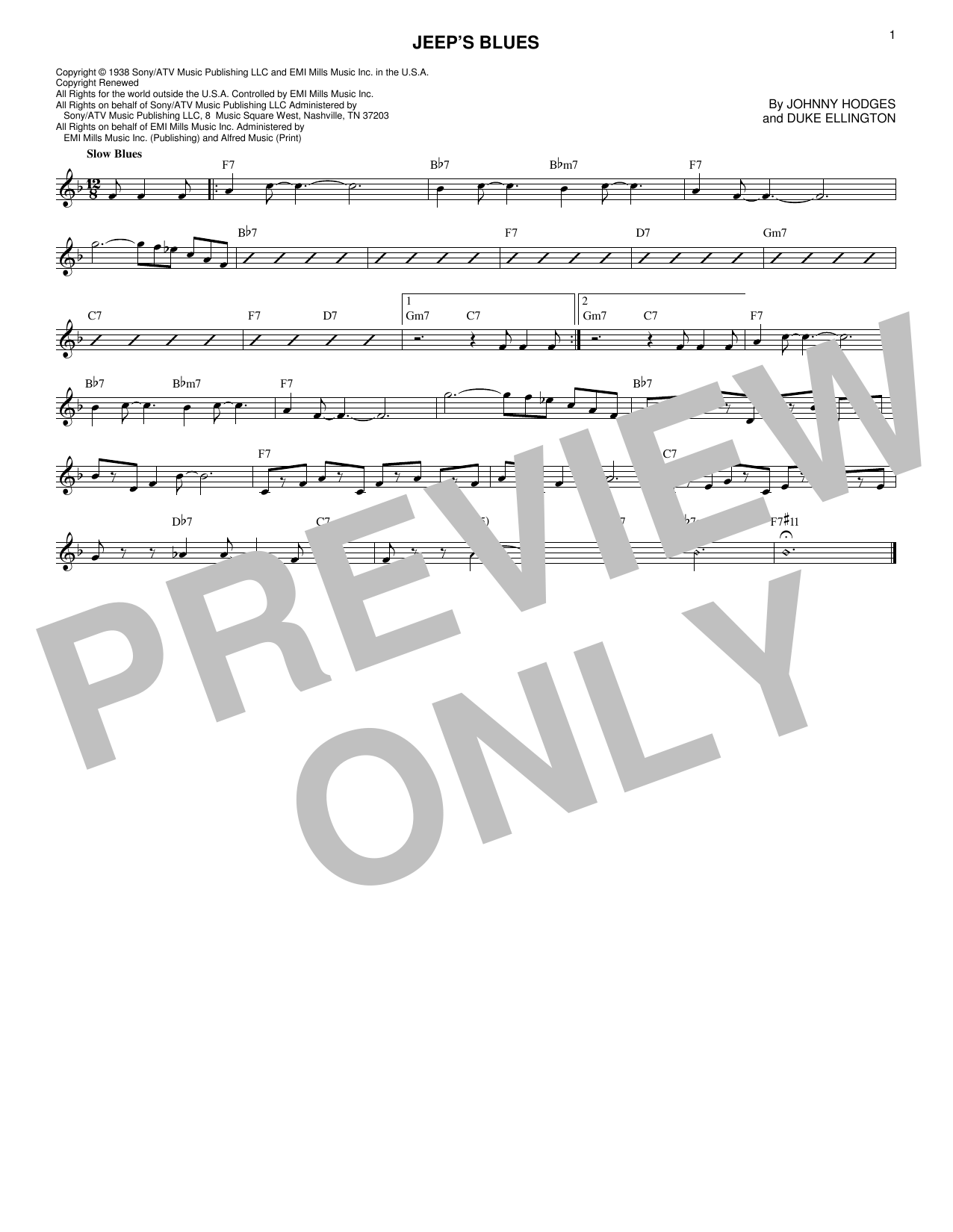 Learn to play Duke Ellington Jeep's Blues sheet music for Lead Sheet / Fake Book in minutes. Price: 5.9900$ Duke Ellington Jeep's Blues sheet music notes and chords arranged for Lead Sheet / Fake Book
