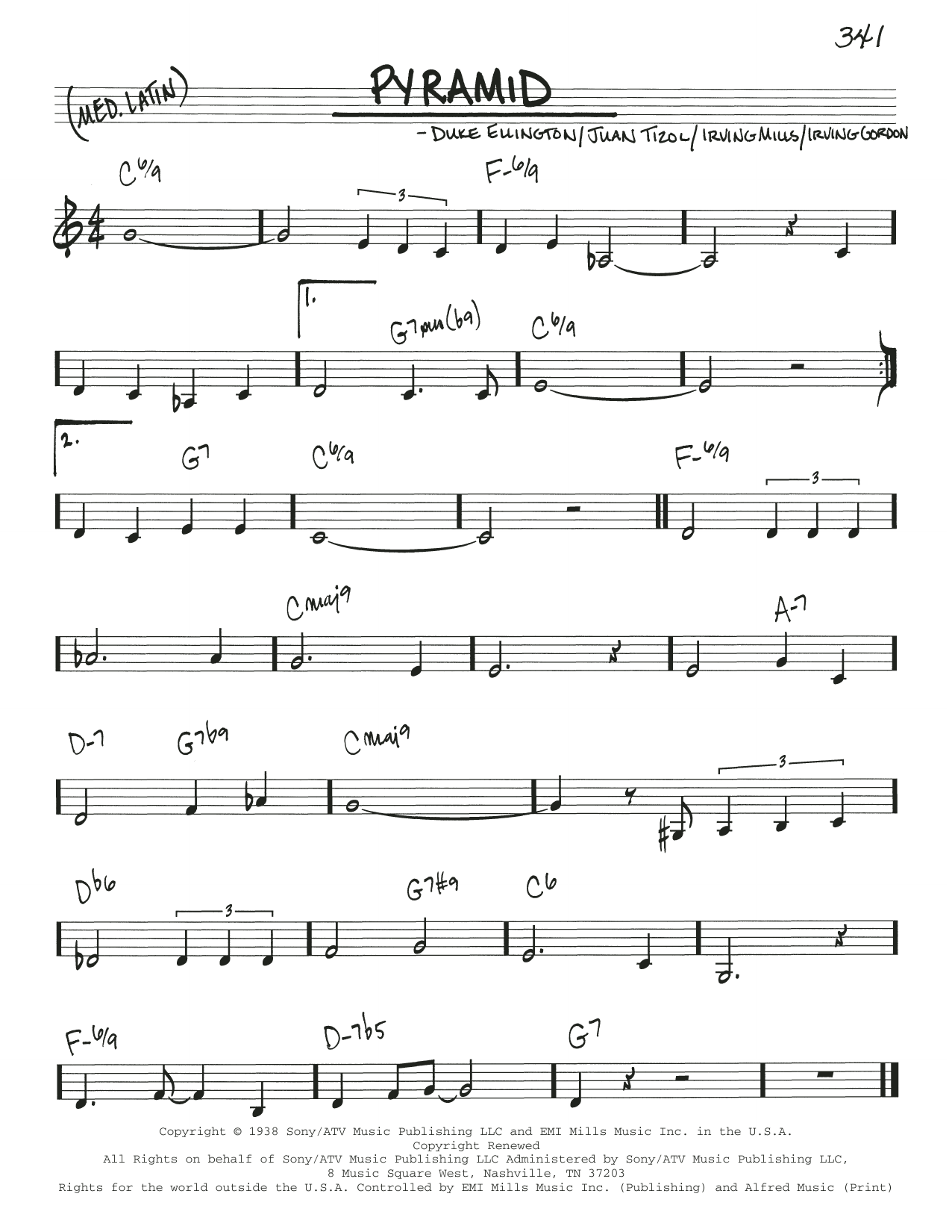 Duke Ellington Pyramid sheet music notes and chords. Download Printable PDF.