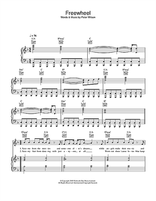 Duke Special Freewheel sheet music notes and chords. Download Printable PDF.