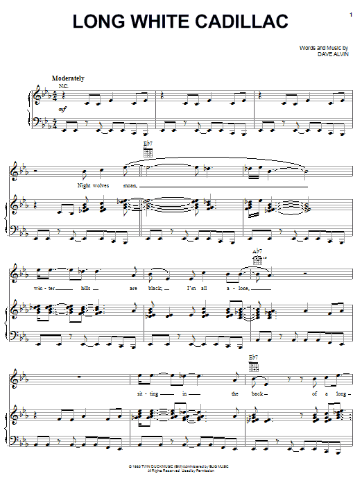 Dwight Yoakam Long White Cadillac sheet music notes and chords. Download Printable PDF.