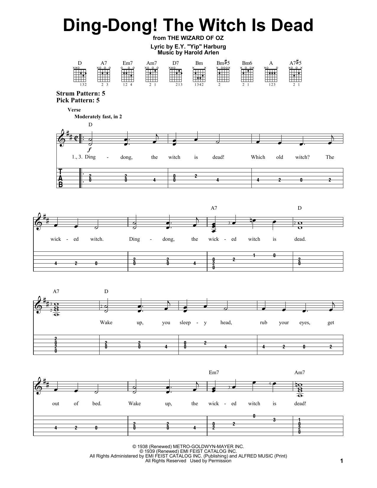 Learn to play Harold Arlen Ding-Dong! The Witch Is Dead sheet music for Big Note Piano in minutes. Harold Arlen Ding-Dong! The Witch Is Dead sheet music notes and chords. Download Printable PDF.