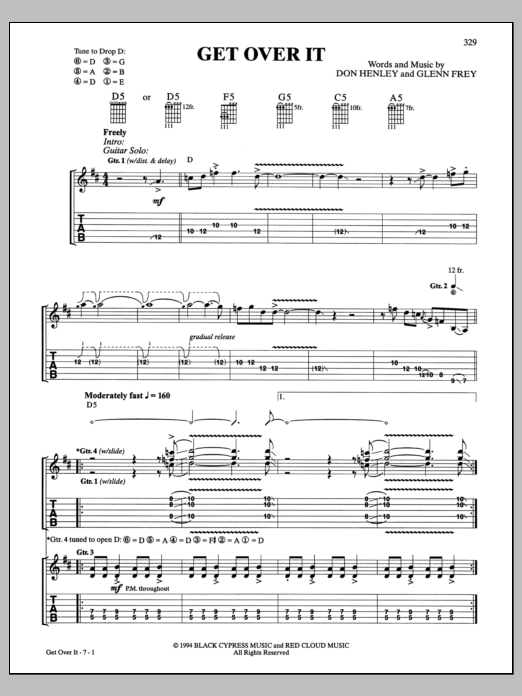 Get Over It Gitarre TAB - PDF Noten von OK Go in H Moll - fbd-24707