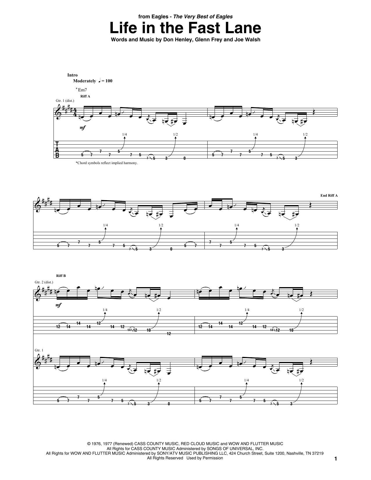 Eagles - Chords and Tabs