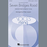 Download or print Eagles Seven Bridges Road (arr. Philip Lawson) Sheet Music Printable PDF 6-page score for Pop / arranged SATB Choir SKU: 67661