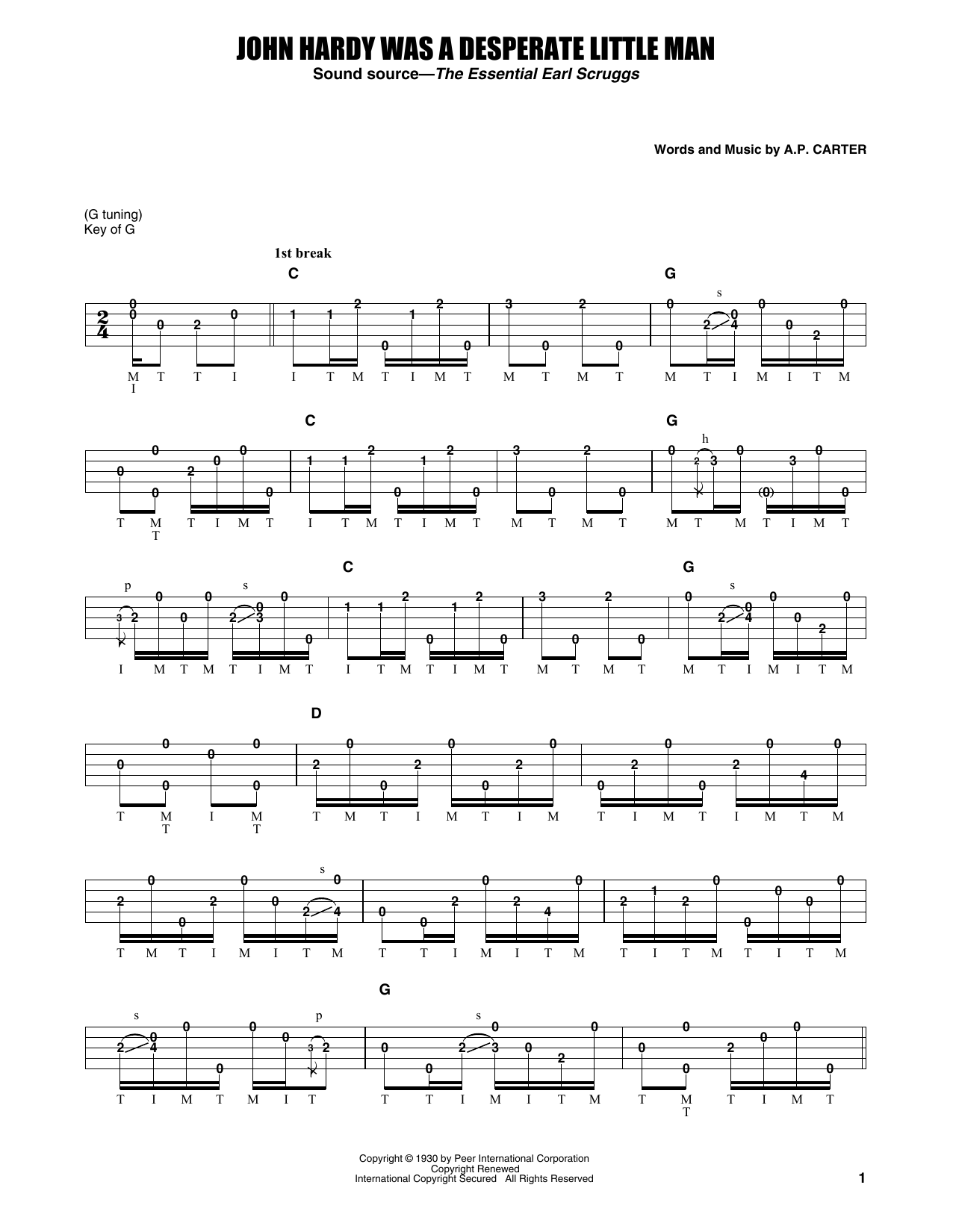 Learn to play Earl Scruggs John Hardy Was A Desperate Little Man sheet music for Banjo Tab in minutes. Price: 7.8900$ Earl Scruggs John Hardy Was A Desperate Little Man sheet music notes and chords arranged for Banjo Tab